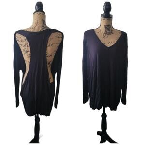 Size 18/20 Livi Active black athletic top, long sleeves with racerback cut outs